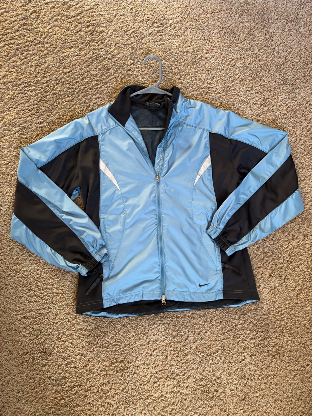 Nike Light Blue and Black Athletic Jacket